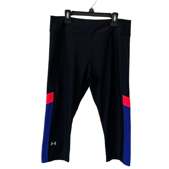 Under Armour Heat Gear Cropped Colourblock Leggings - Picture 1 of 4